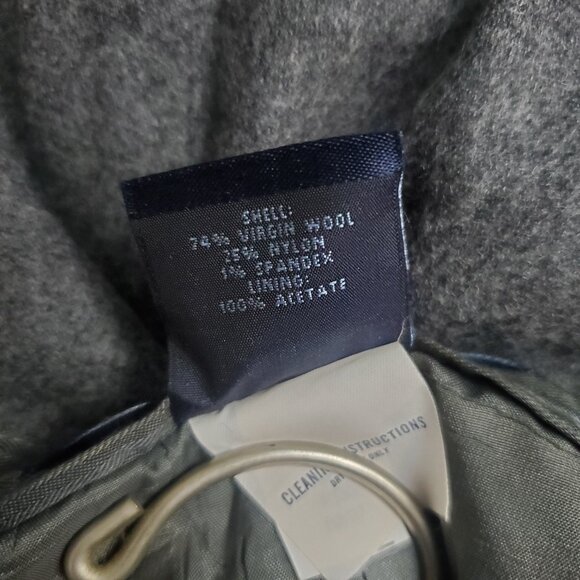 Gap Vintage Dress Pants Gray 0 Virgin Wool Y2K Business Preppy Academia Trousers - Picture 12 of 13